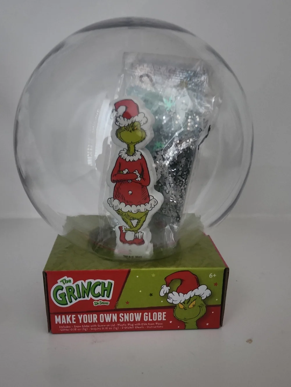 The Grinch Make Your Own Snow Globe - Green and Red